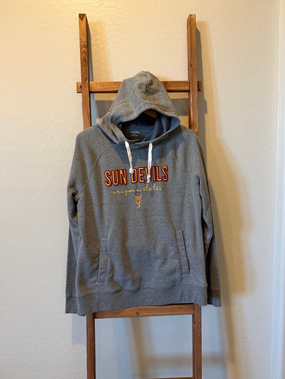 ASU-Arizona State Sun Devils Captivating Gray Pullover Hoodie Large